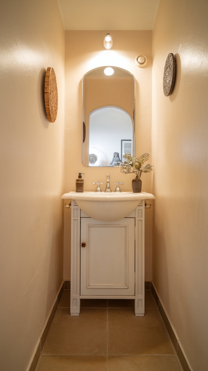 Elegant White Vanity Maximizes Style and Storage in Small Spaces