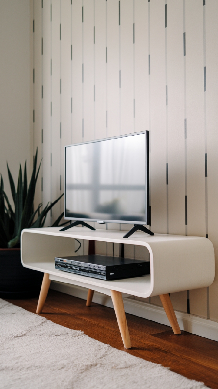 Stylish Compact TV Stand Enhances Modern Living