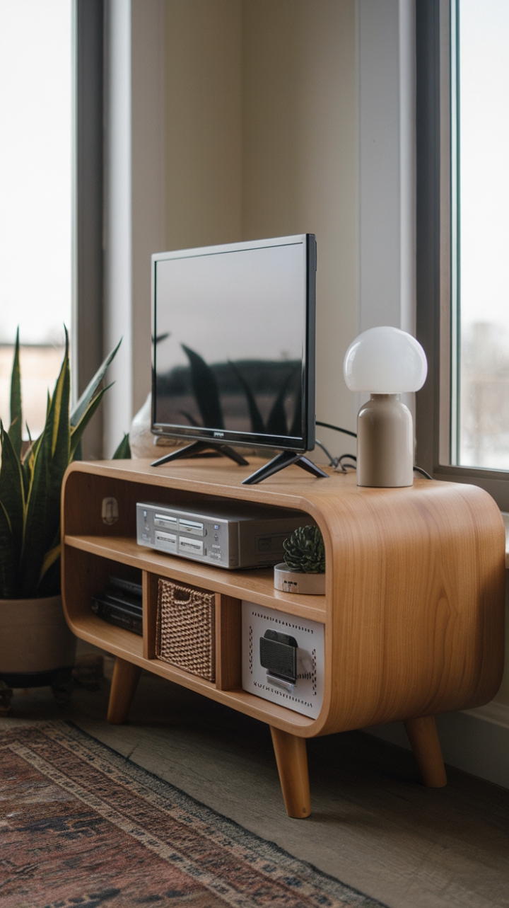 Compact TV Stand for a Balanced Look