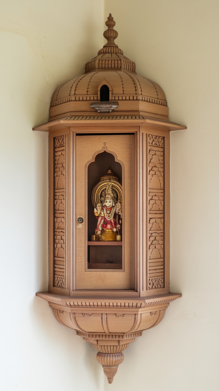 Elegant Wall-Mounted Wooden Prayer Niche