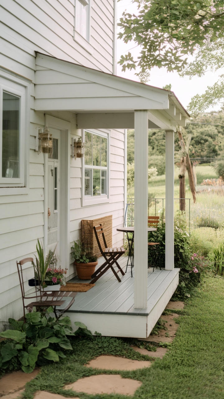Charming Compact Porch Transforms Entryway