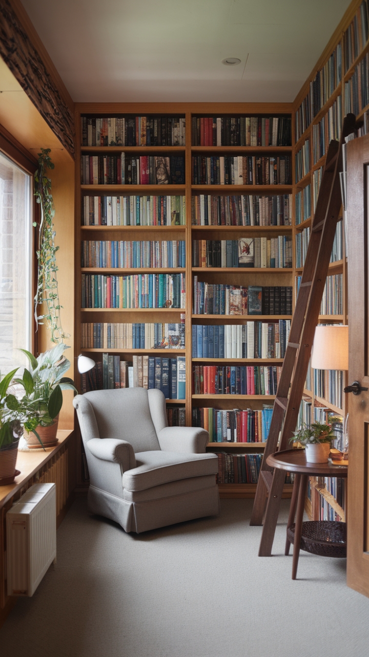 Cozy Reading Nook Filled with Light and Literary Treasures