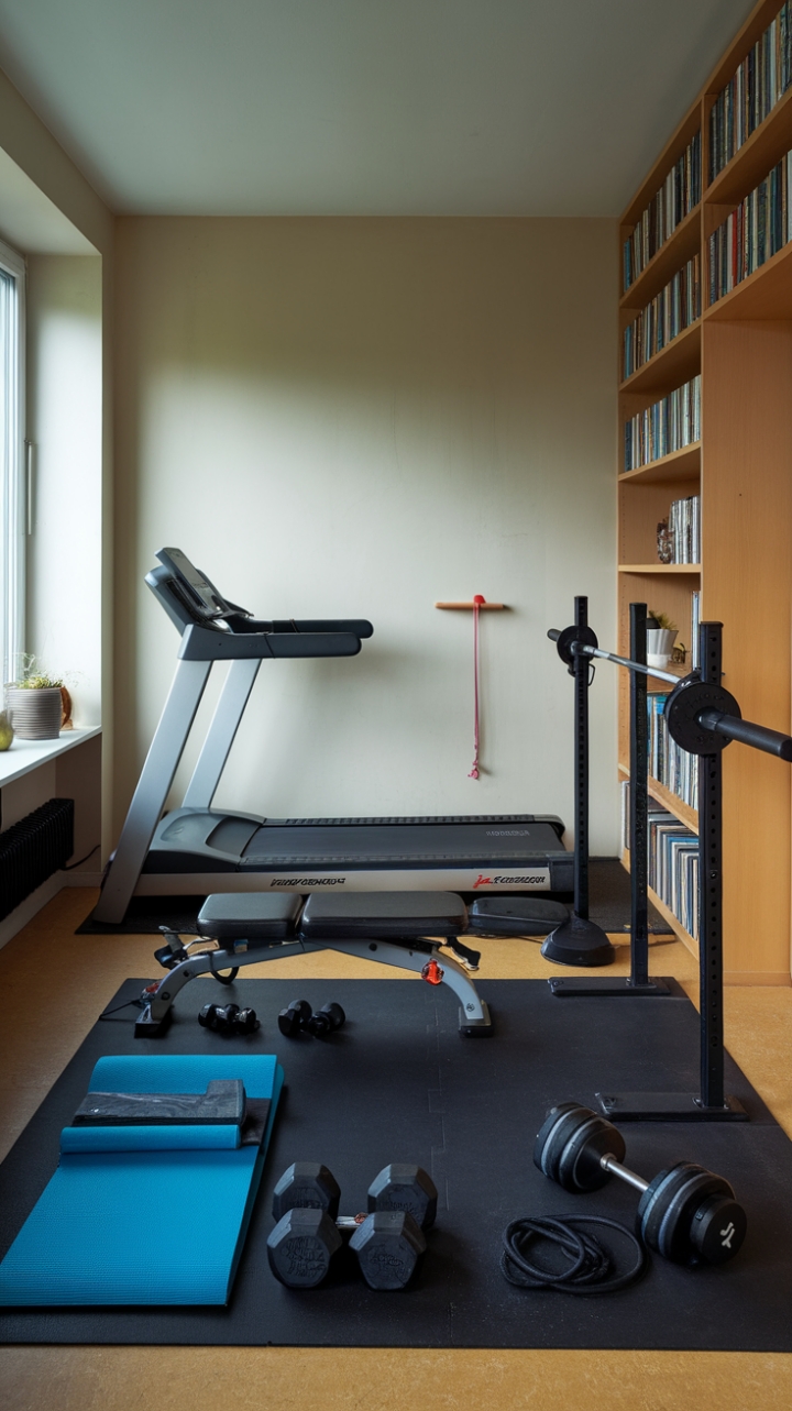 Small Space Sanctuary: A Stylish Corner Turned Home Gym