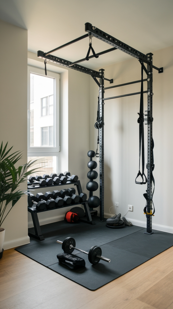Cozy Apartment Fitness Nook