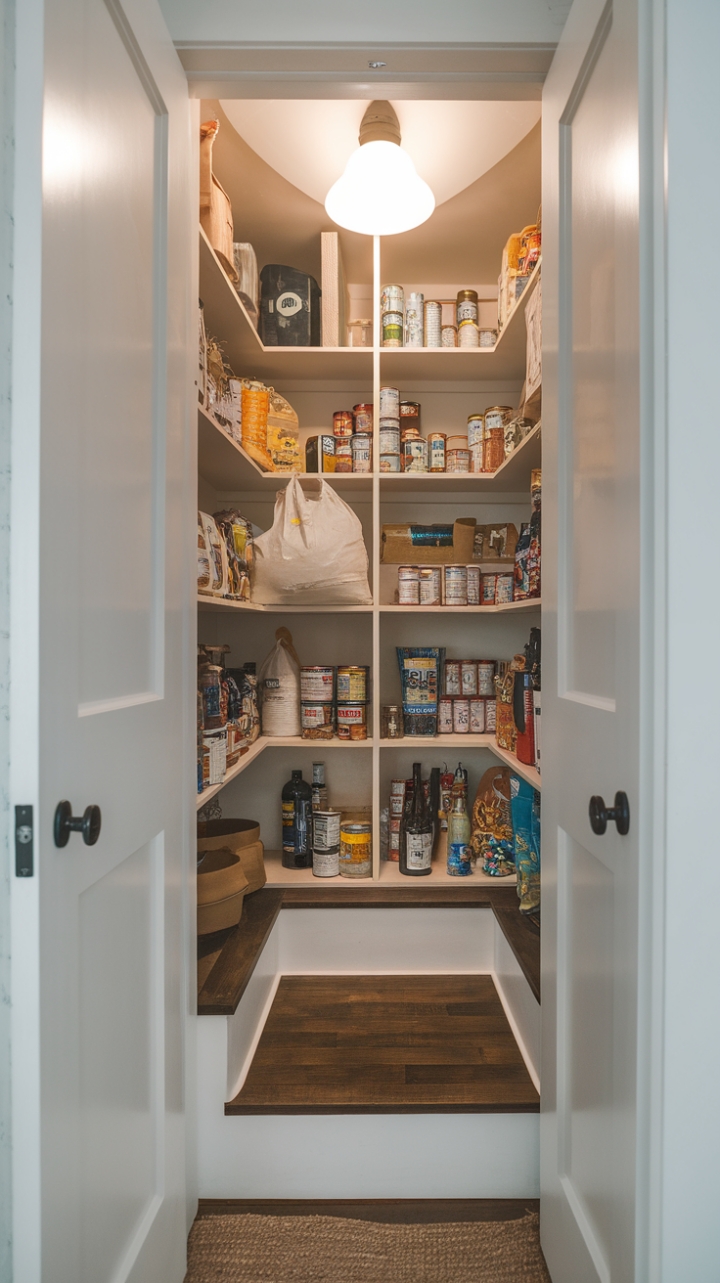 Smart Space-Saving Step-In Pantry for Compact Kitchens