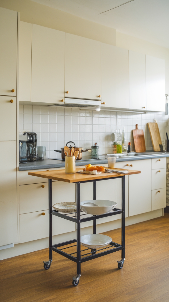 Versatile Rolling Kitchen Island for Small Spaces