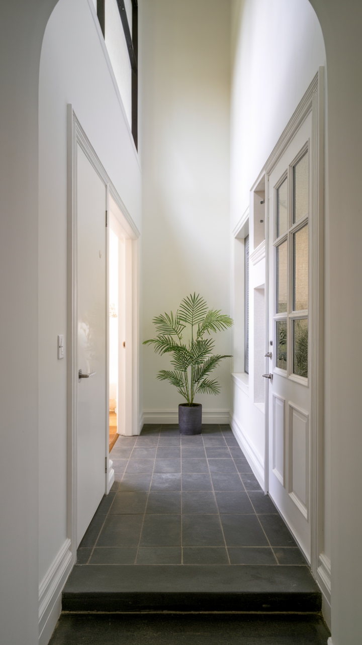 Chic and Spacious: Elevating Small Foyers with Clean Design