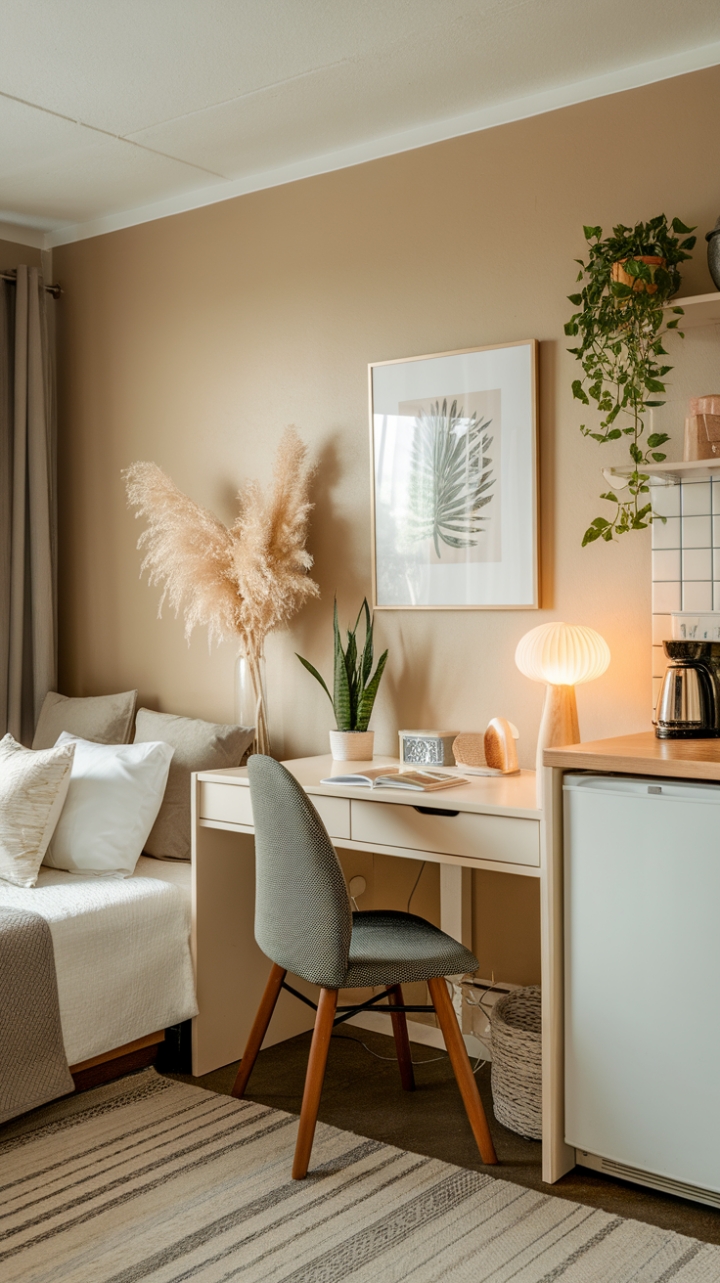 Charming Compact Living Space with Warm Accents