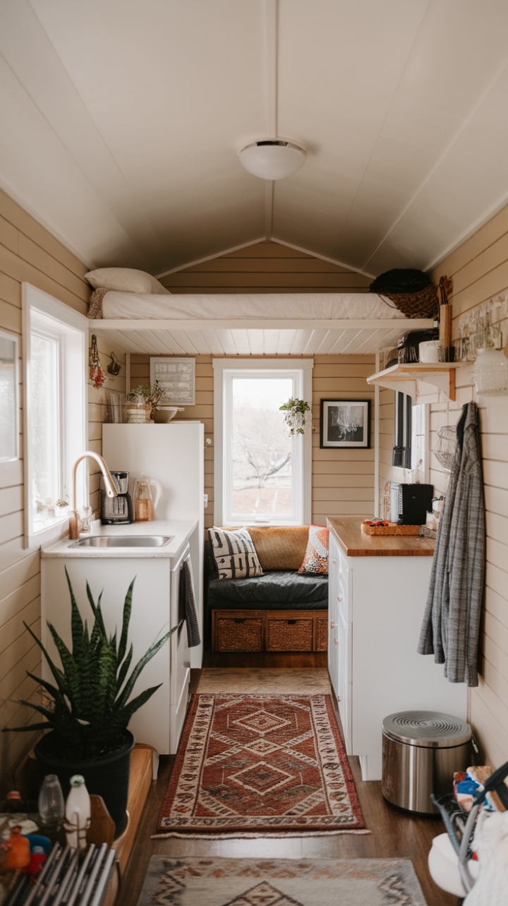 Warm and Inviting Small Space with Personal Touches