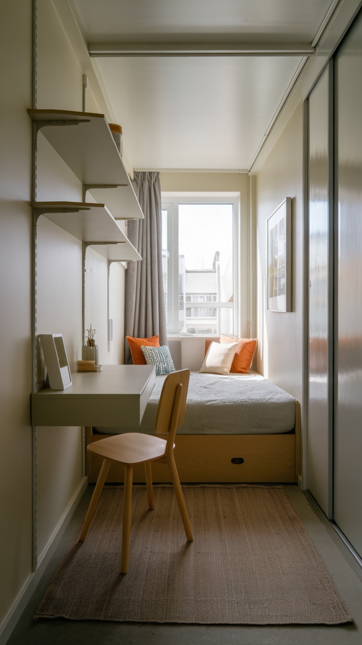 Smart Space: Stylish Bedroom with Efficient Design
