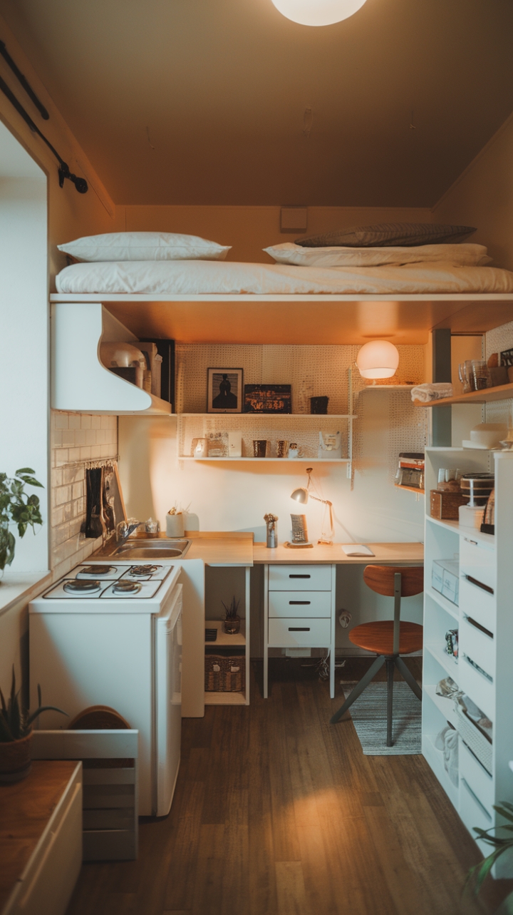Charming Micro-Home with Warm Wood and Clever Storage