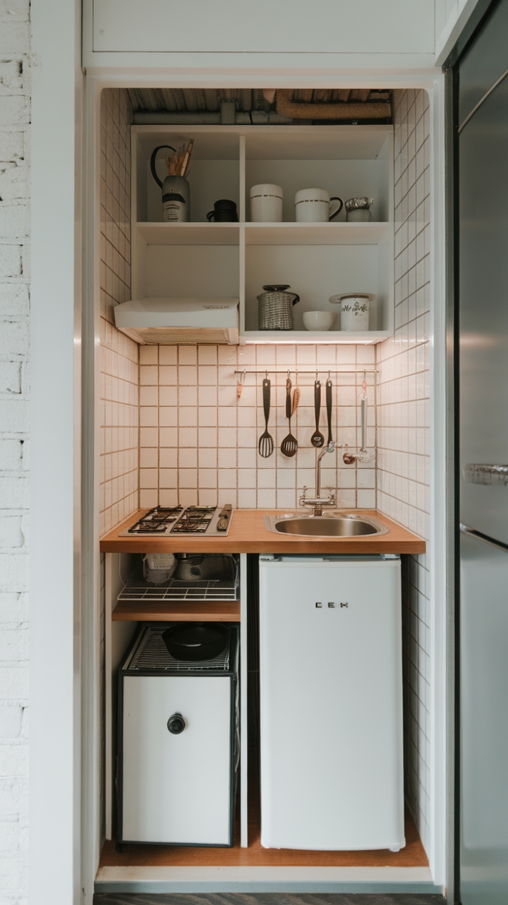 Smart & Stylish Micro Kitchen for Compact Living