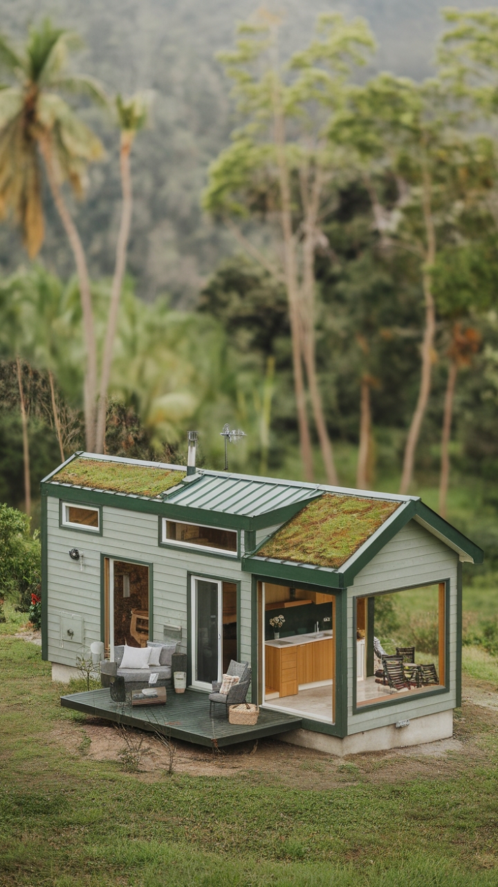 L-Shaped Forest Escape Tiny Home