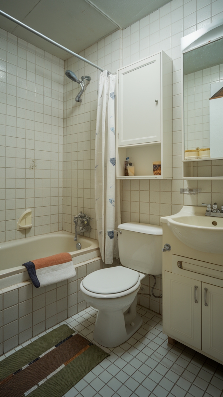 Practical and Inviting Compact Bathroom Layout