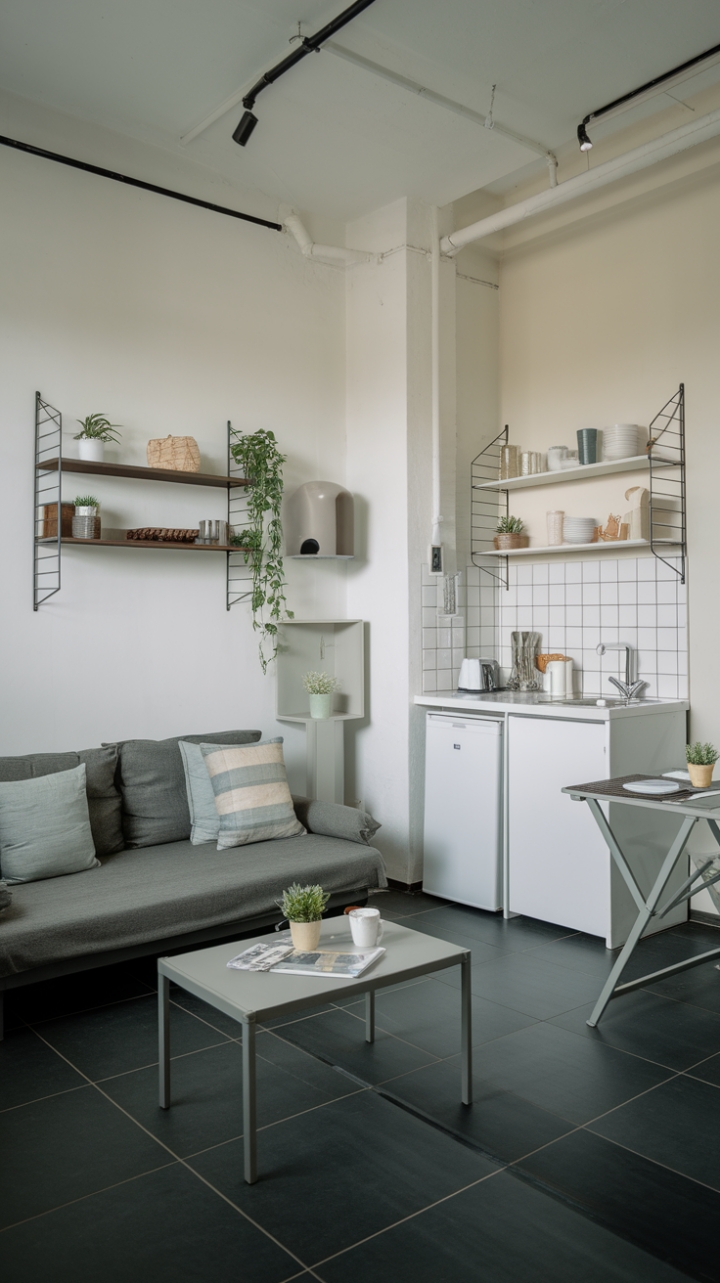 Chic Small Apartment with Smart Space Solutions