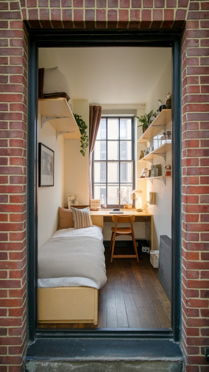 Charming Brick Retreat with Warm Wooden Touches