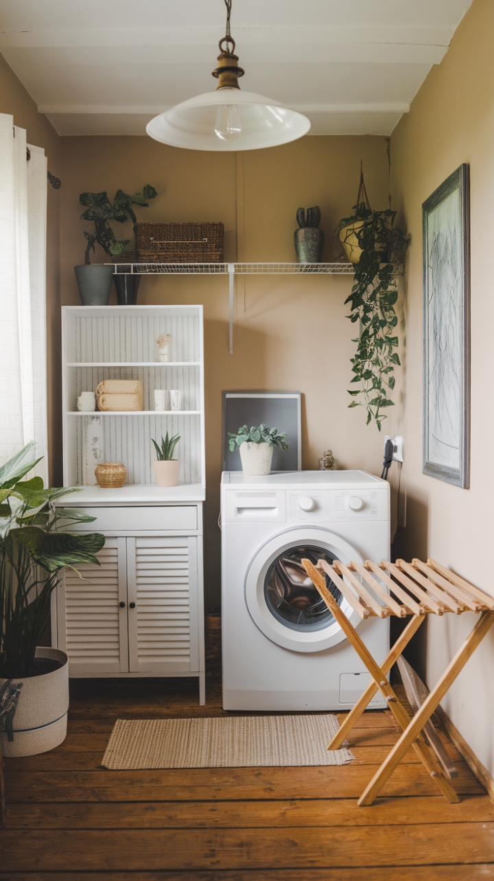 Rustic Charm: A Cozy Farmhouse Laundry Space