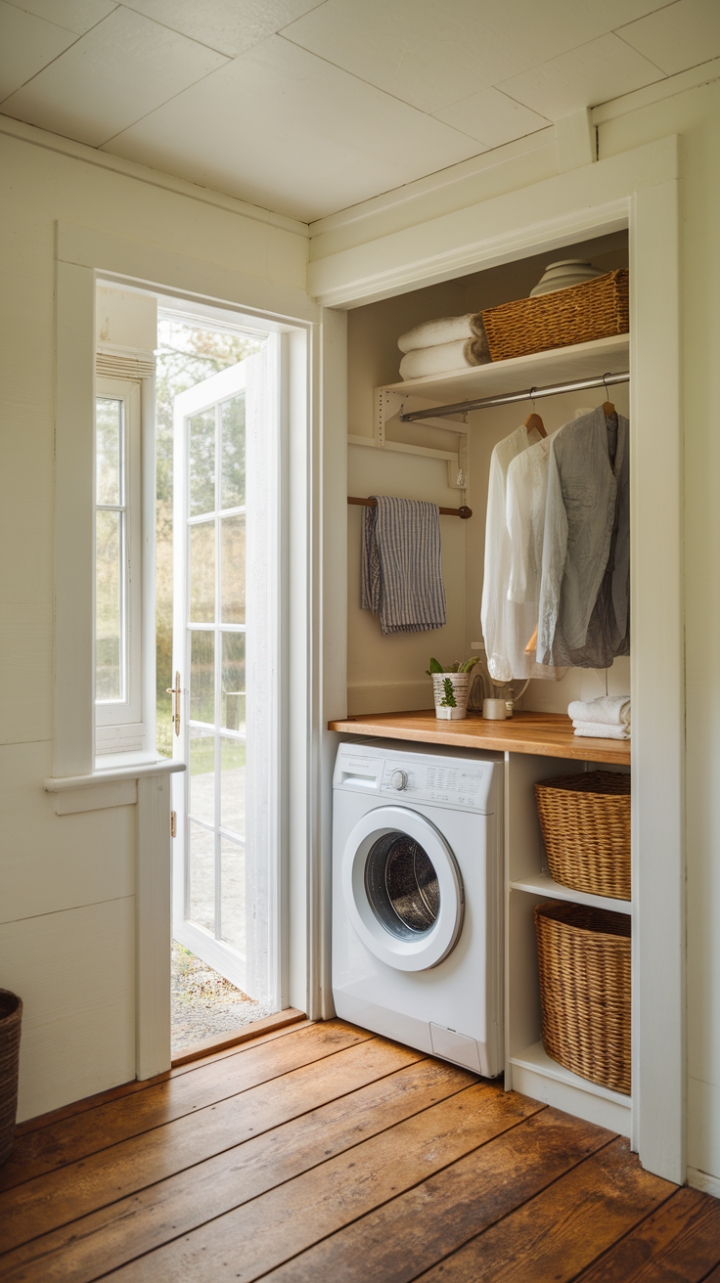 Rustic Charm: A Practical Farmhouse Utility Room