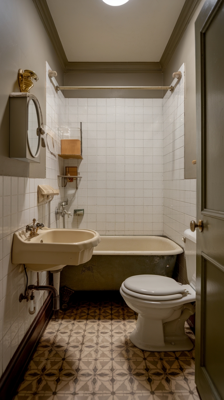 Nostalgic Elegance in a Classic Vintage Bath