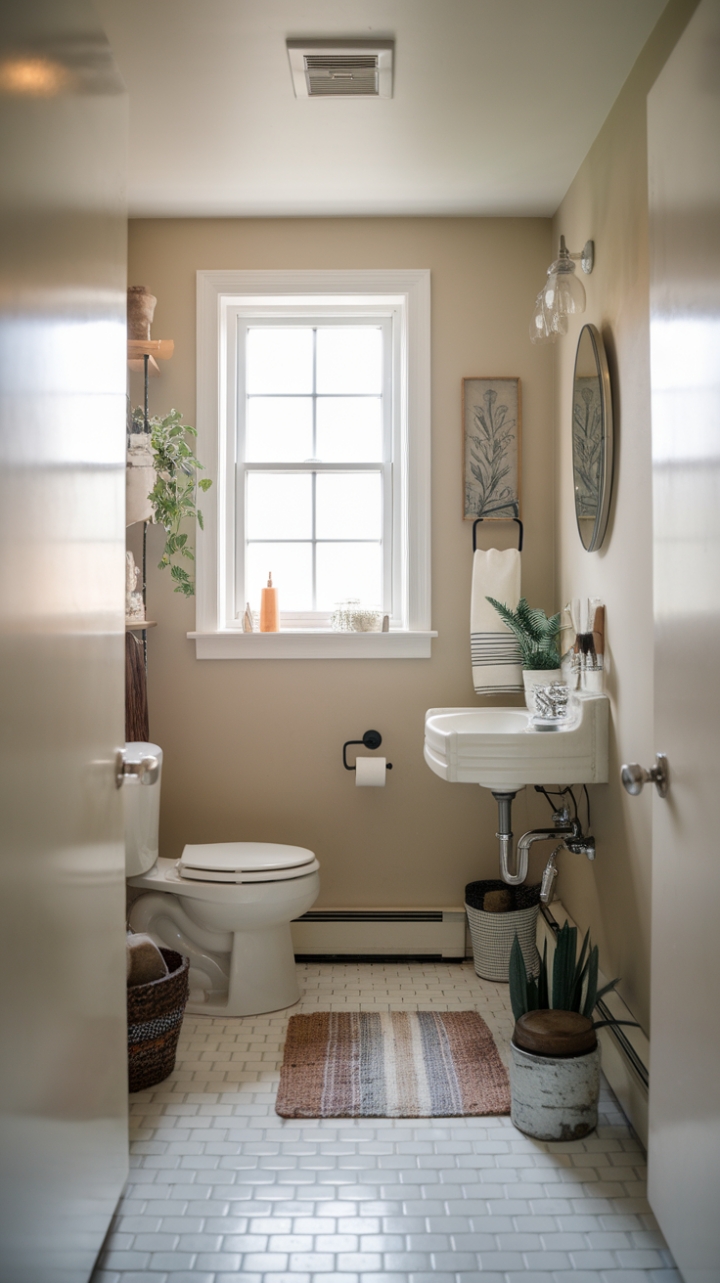 Elegant Simplicity: A Petite Powder Room That Impresses