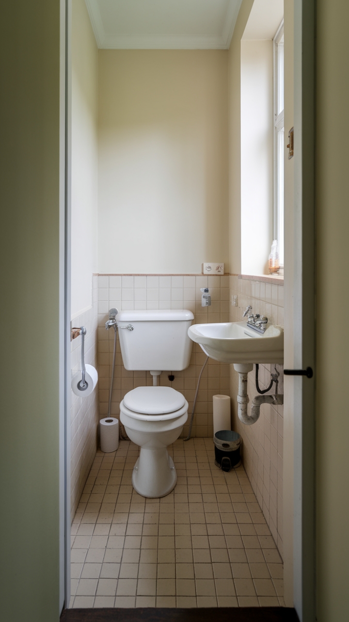 Bright and Inviting Compact Half-Bath