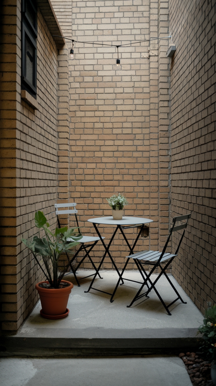Cozy Brick-Walled Patio for Intimate Gatherings