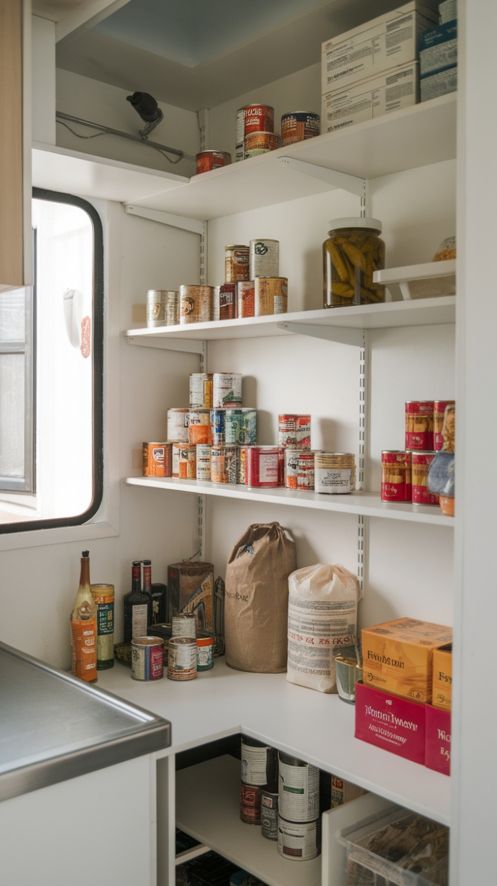 Charming Small Kitchen with Clever Pantry Storage