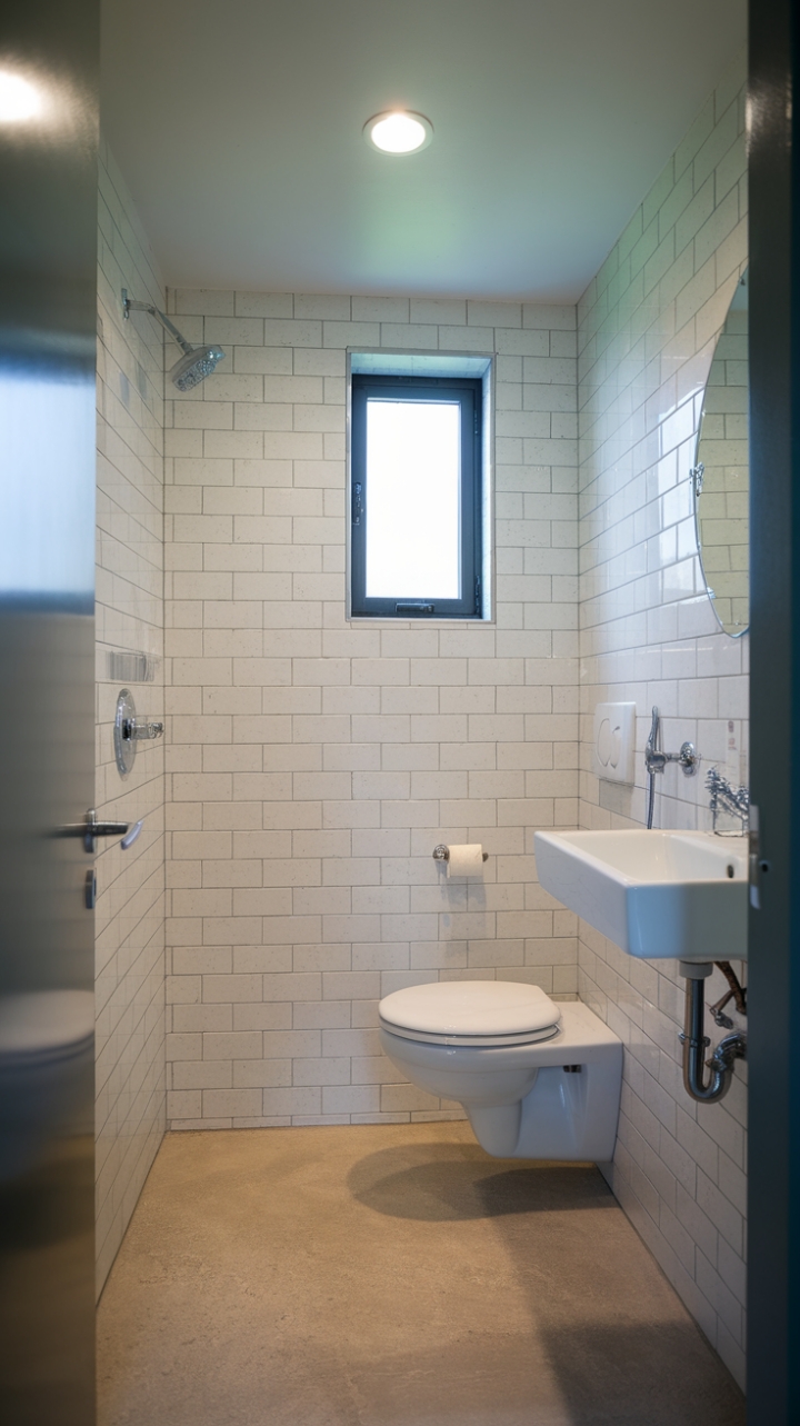 Efficient Small Ensuite with Bright, Calm Design