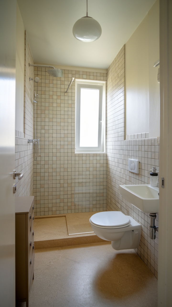 Efficient Small Master Bath with Modern Touches