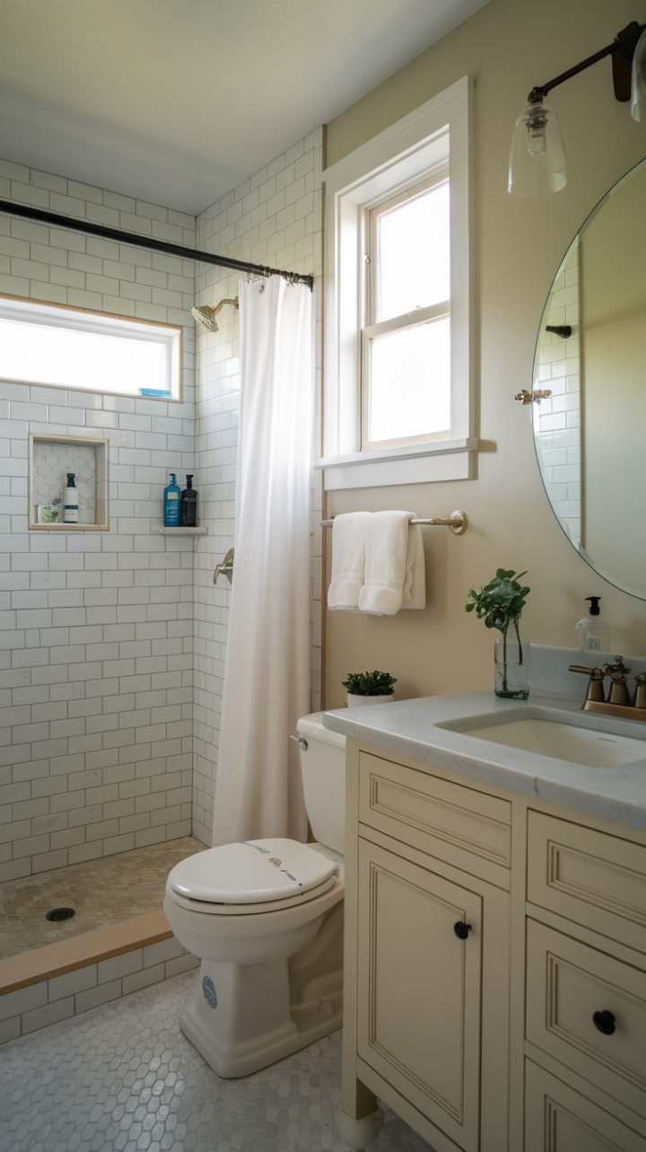 Maximizing Minimalism: A Serene and Stylish Small Ensuite