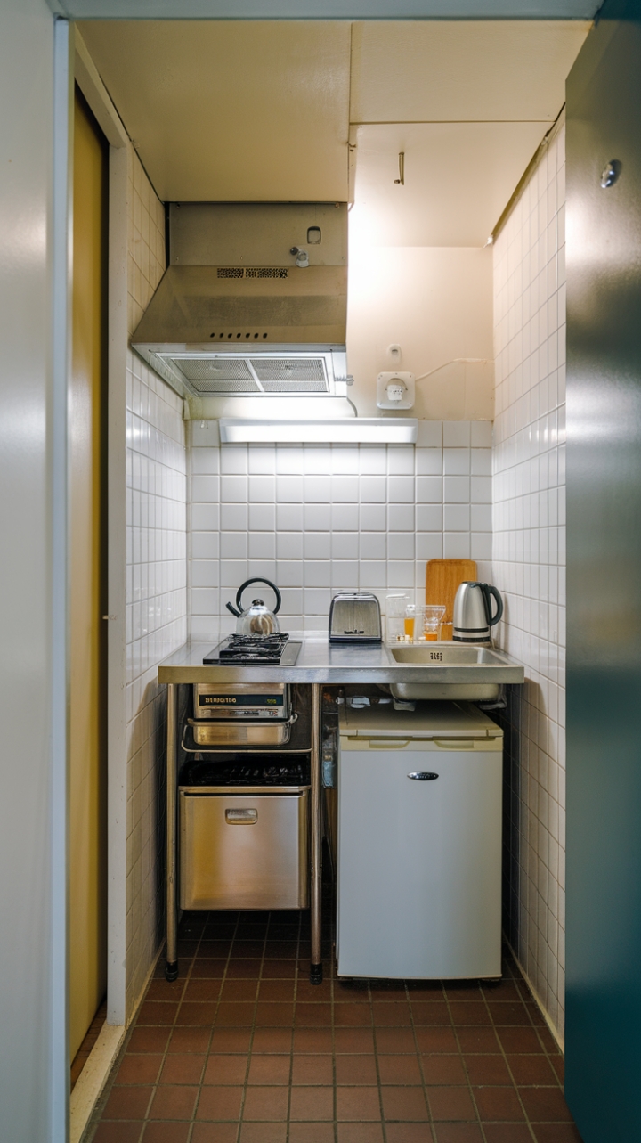 Bright and Functional Compact Kitchen Solution