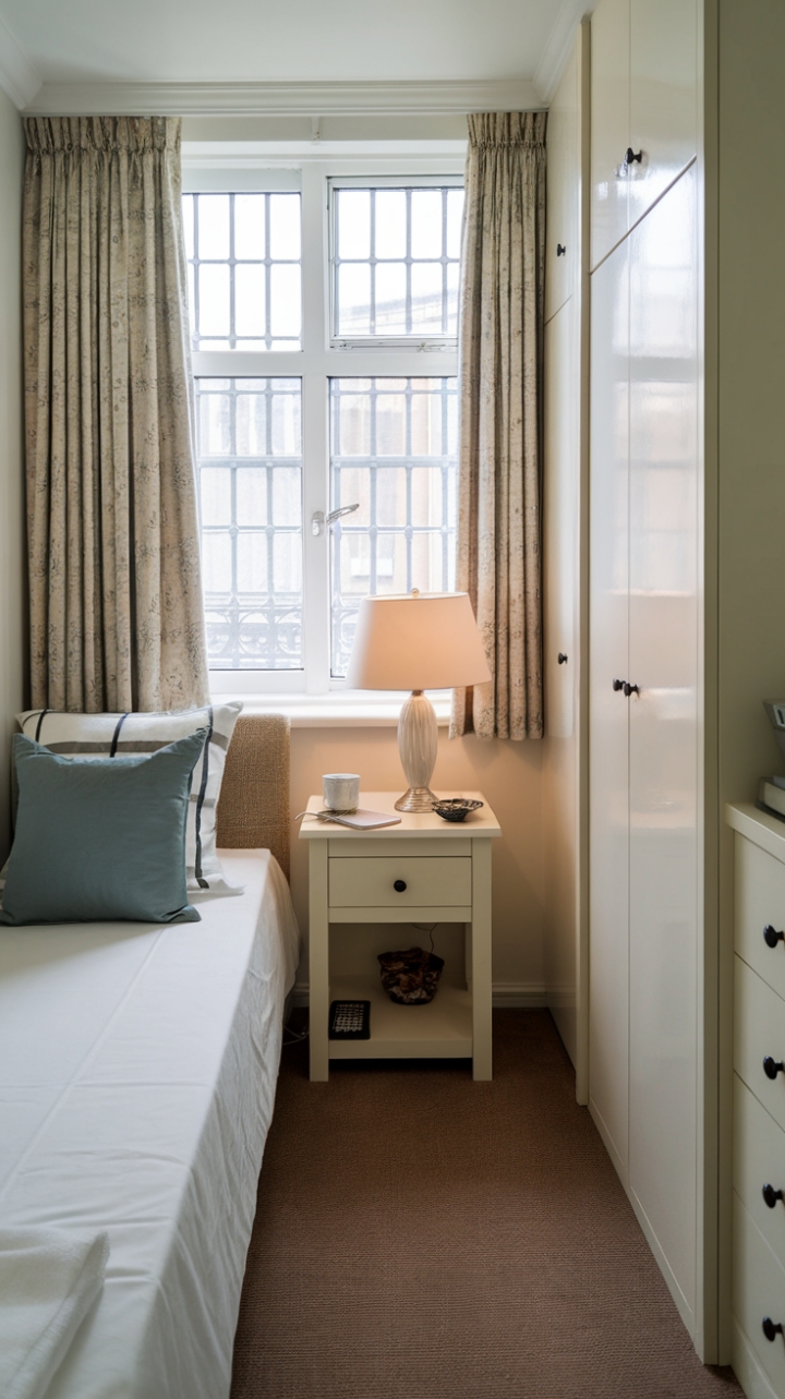 Charming Guest Room with Twin Bed and Warm Accents