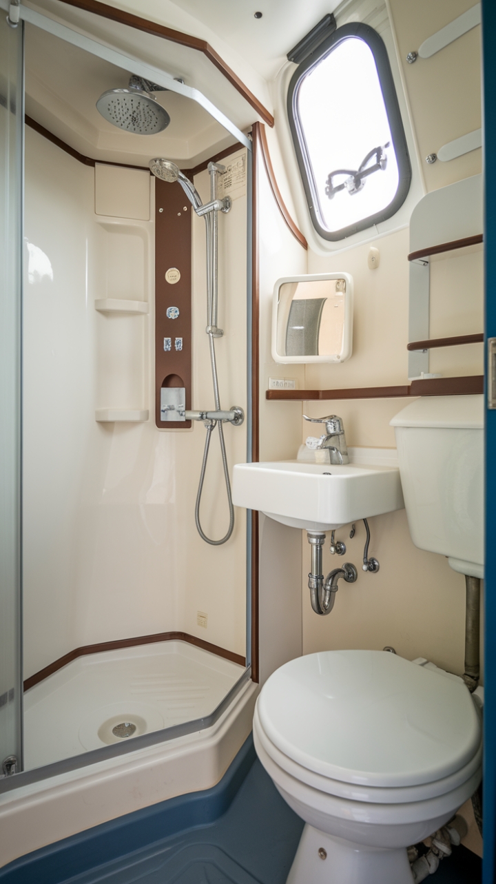 Smart Compact Ensuite Design with Wall-Mounted Fixtures
