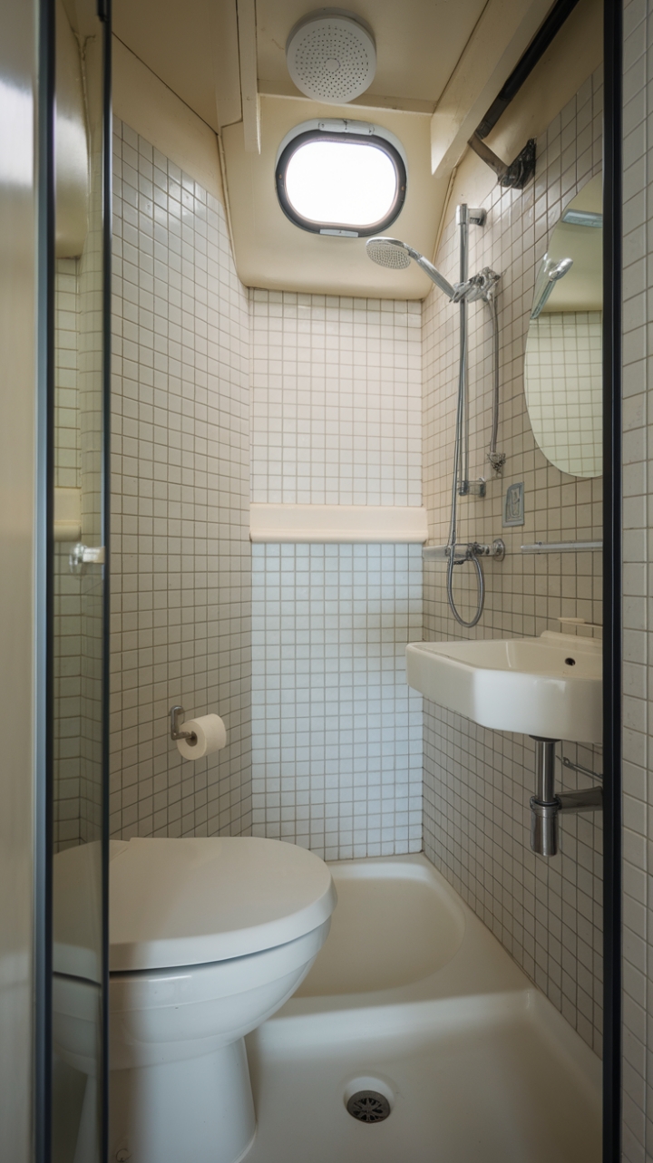 Smart Compact Ensuite: Style and Functionality in Limited Space