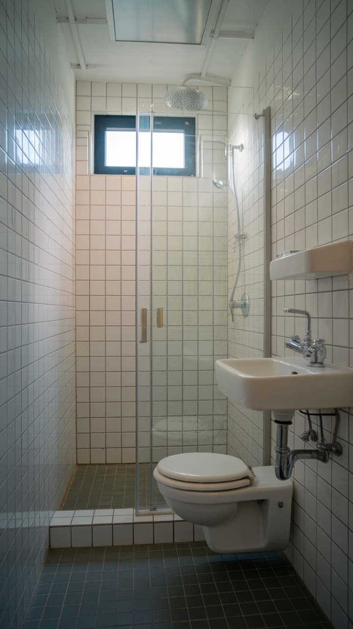Compact and Stylish Bathroom Retreat