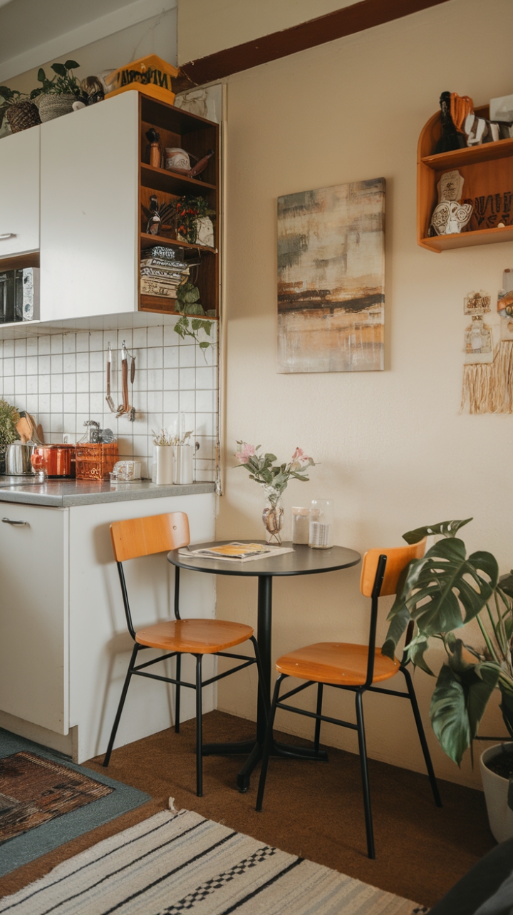 Warm and Inviting: Transforming a Kitchen Nook into a Charming Dining Area