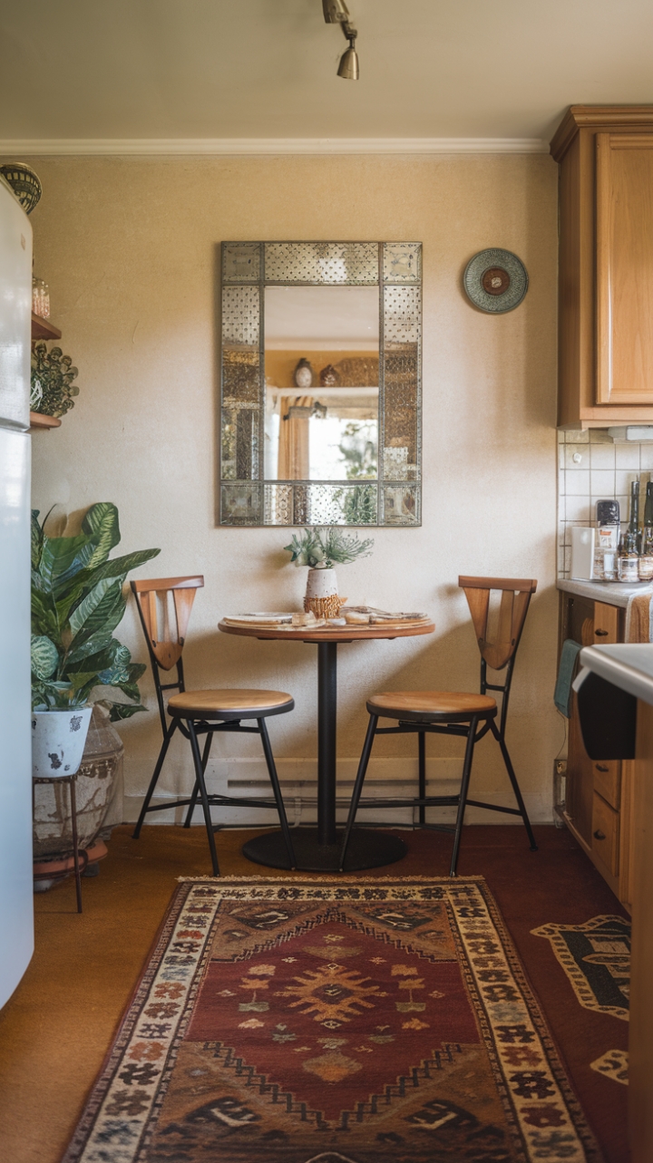 Cozy Eat-In Kitchen with Charming Nook and Stylish Accents