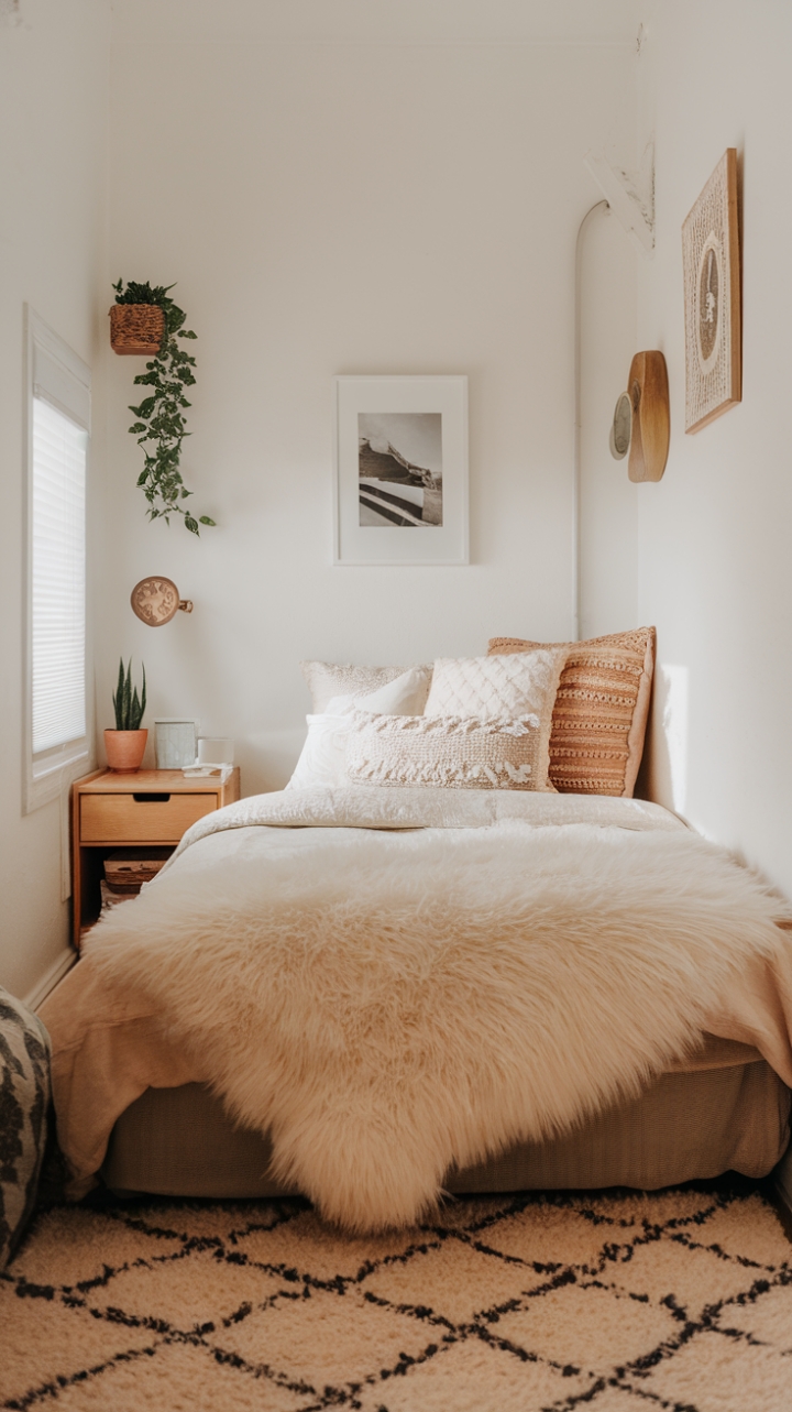 Serene Sanctuary: Maximizing Comfort and Charm in a Compact Bedroom