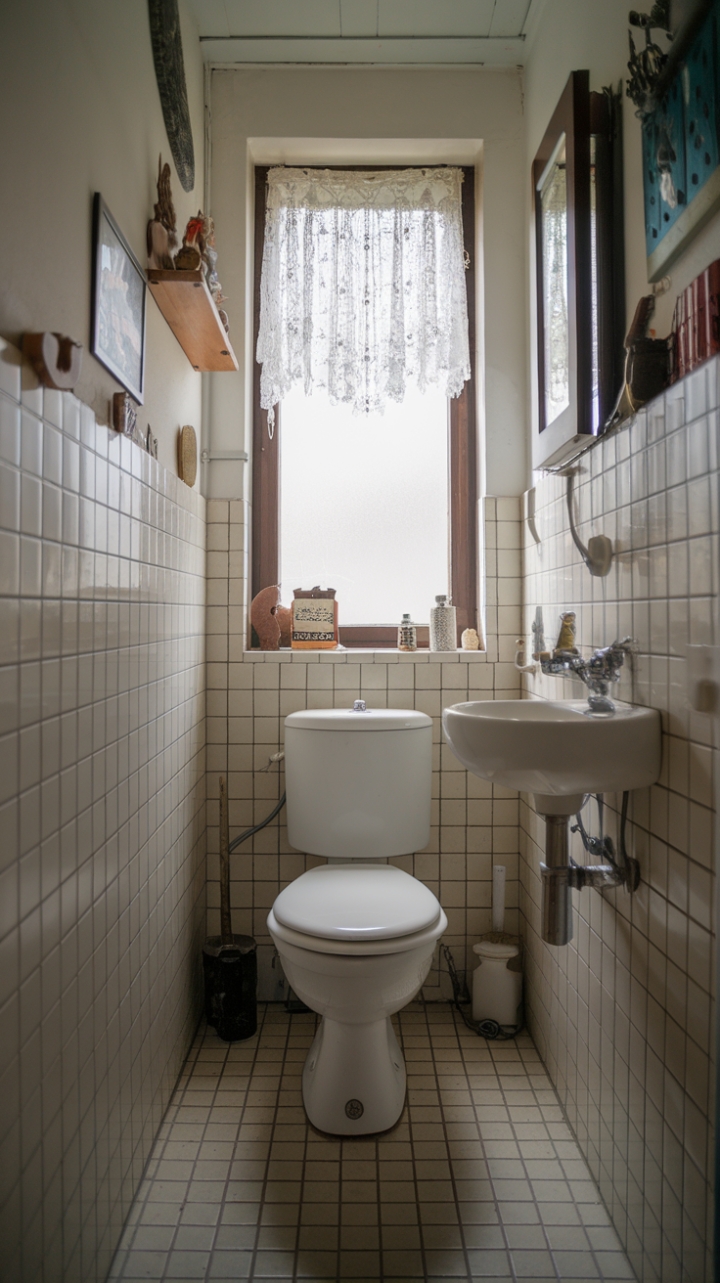 Efficient Compact Bathroom with Stylish Details