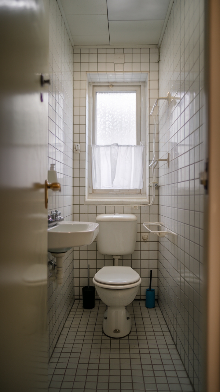 Bright and Efficient: A Compact Bathroom's Clever Design