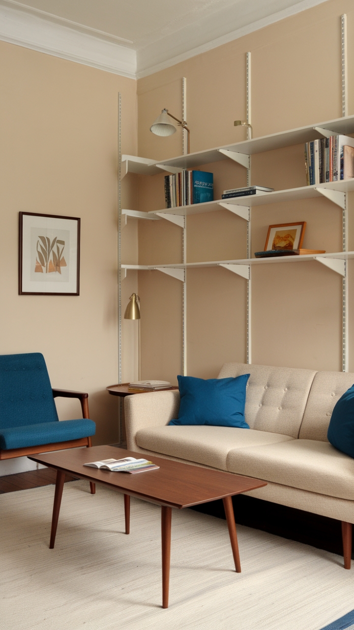 Inviting Modern Space Featuring Cozy Beige Tones and Stylish Decor
