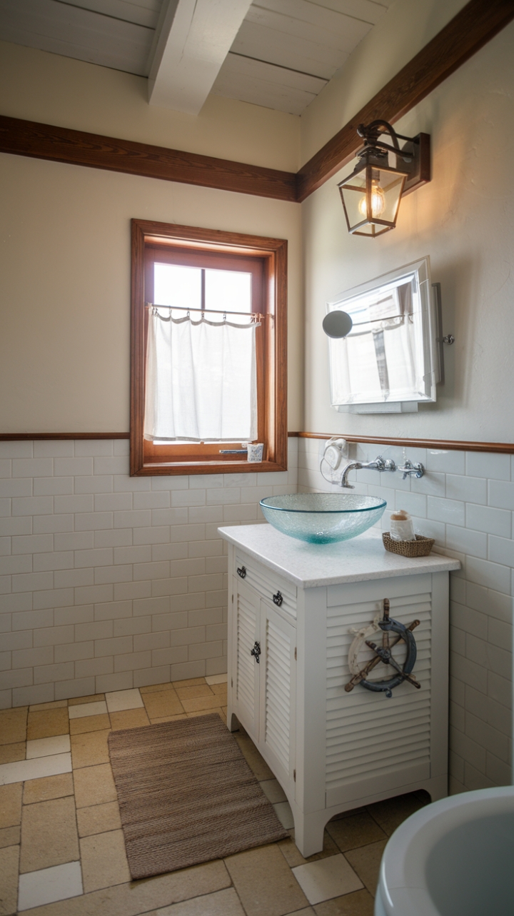Seaside Serenity: Nautical Vanity and Natural Light