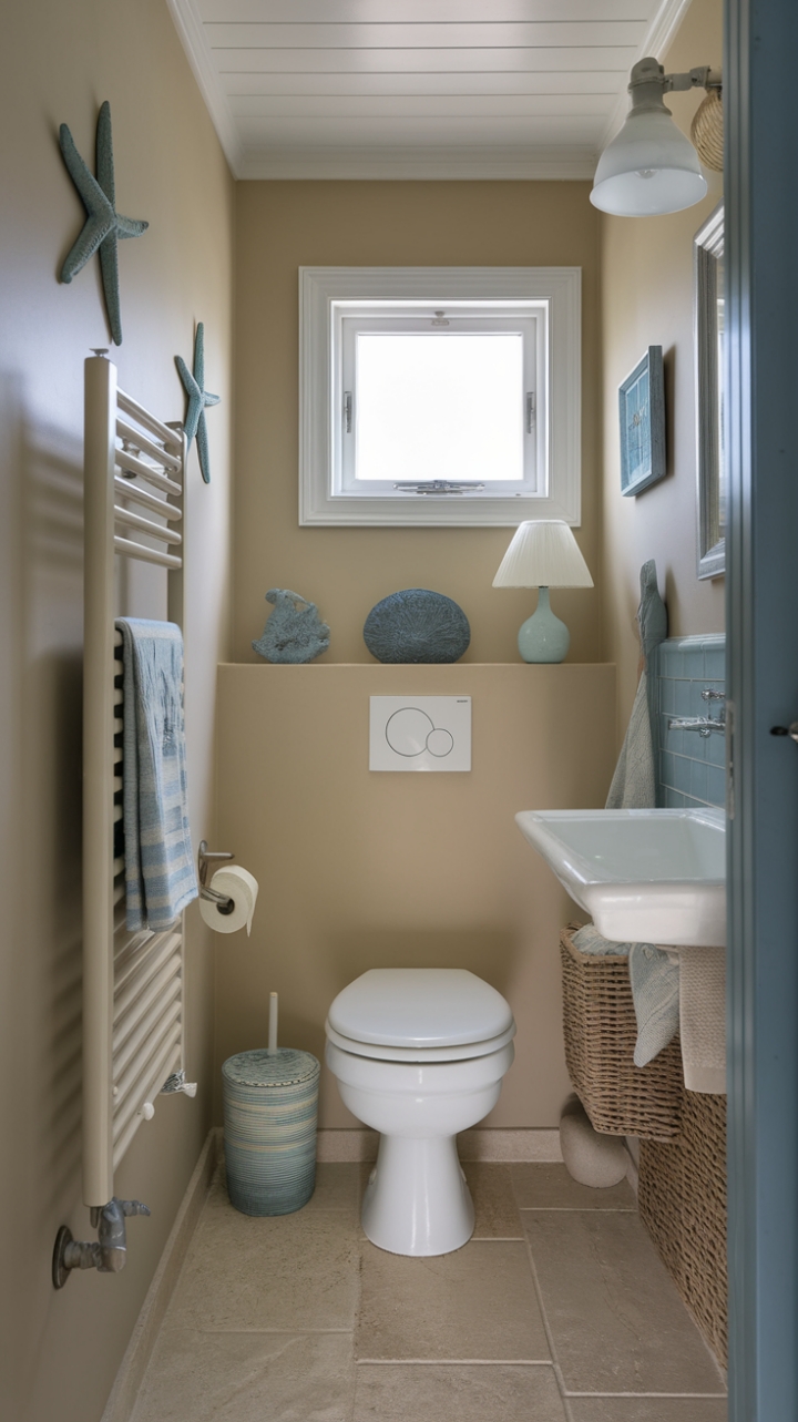 Serene Coastal Bathroom with Nautical Accents