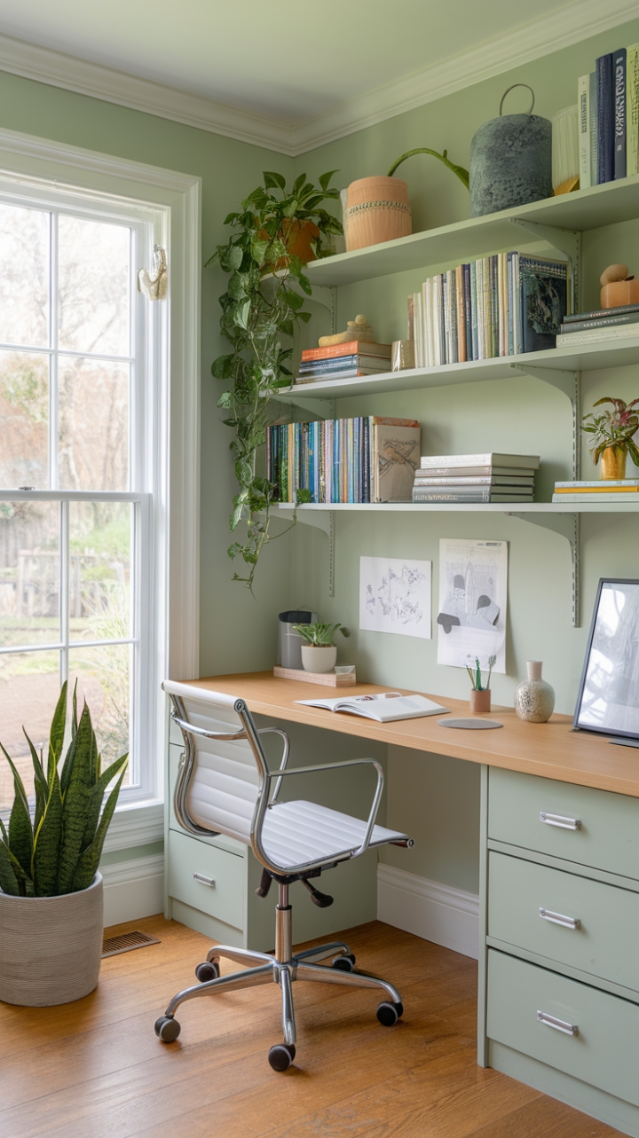 Serene Sunroom Workspace for Inspired Creativity