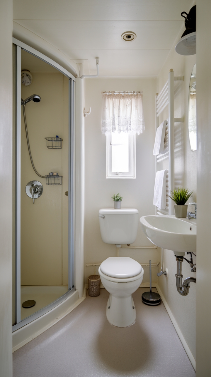 Elegant White & Gray Bathroom with Natural Light