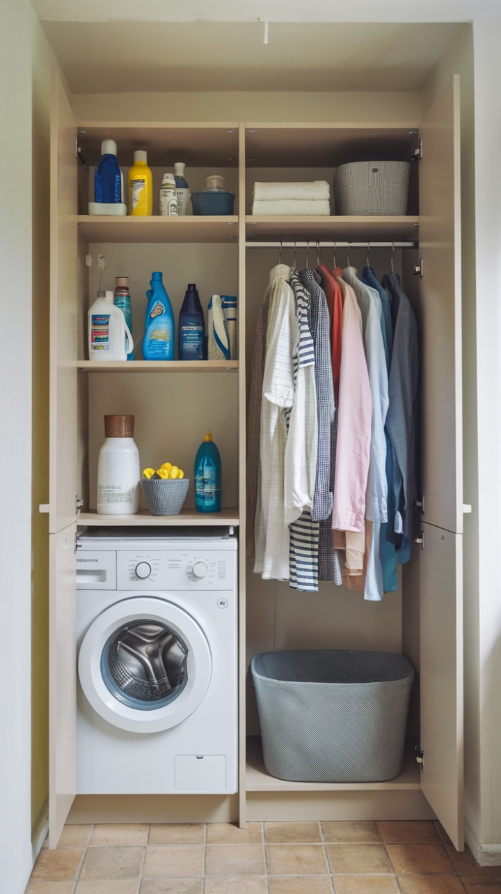 Smart Storage Solution for Small Laundry Rooms