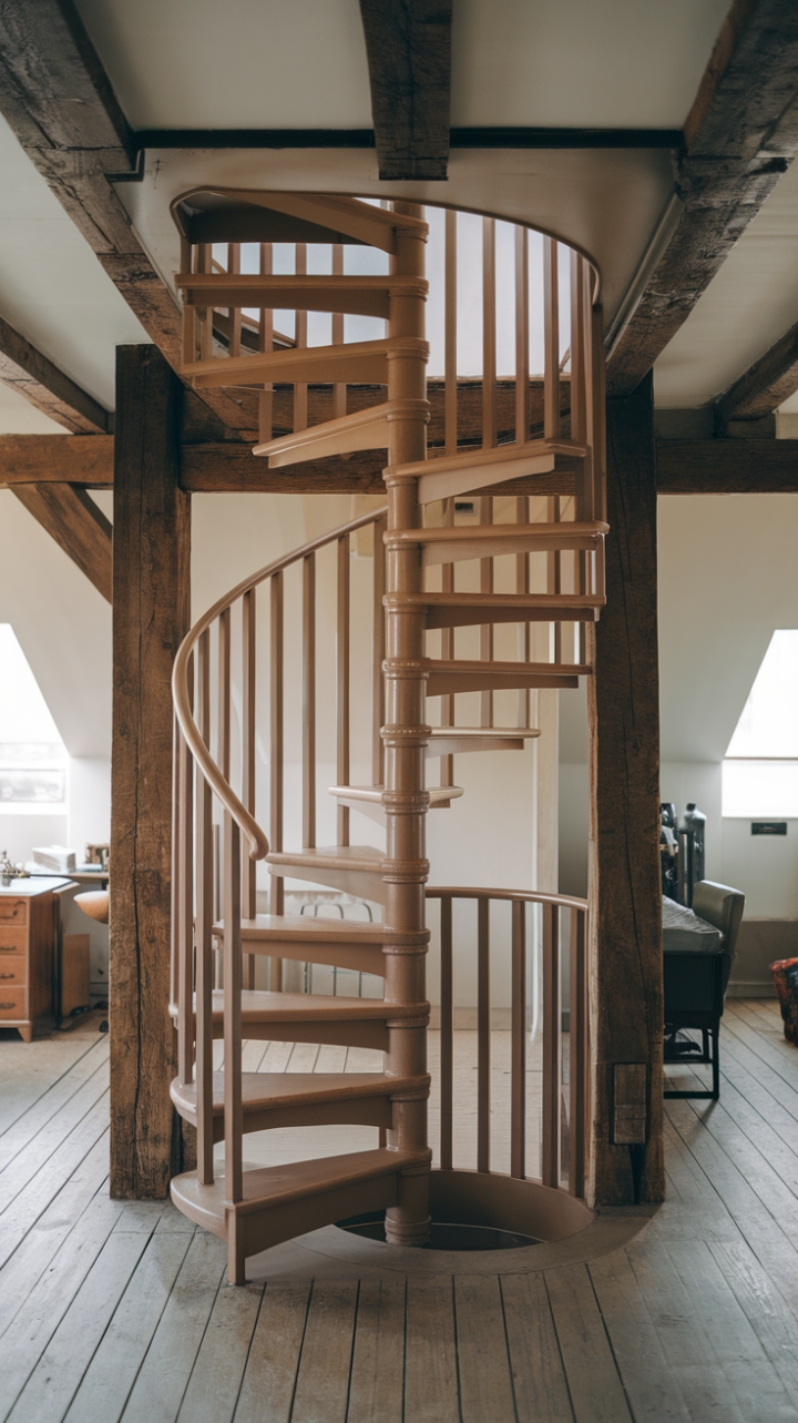 Stylish Alternating Tread Staircase Connects Levels