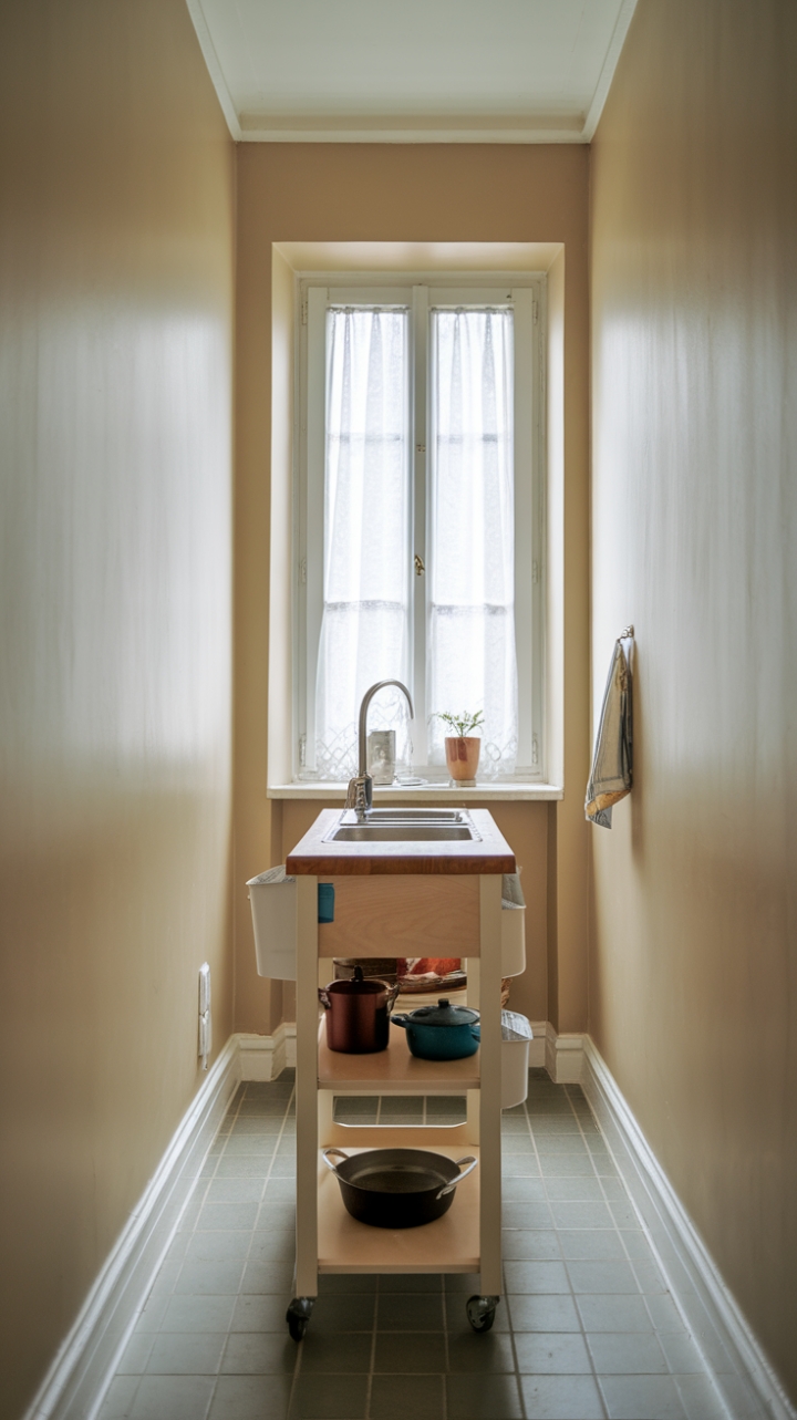 Charming and Functional: The Perfect Rolling Kitchen Island