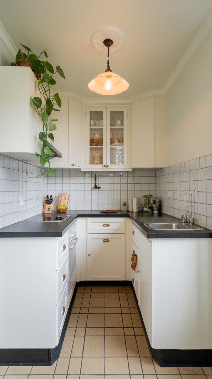 Chic Simplicity: A Small Kitchen with Timeless Elegance