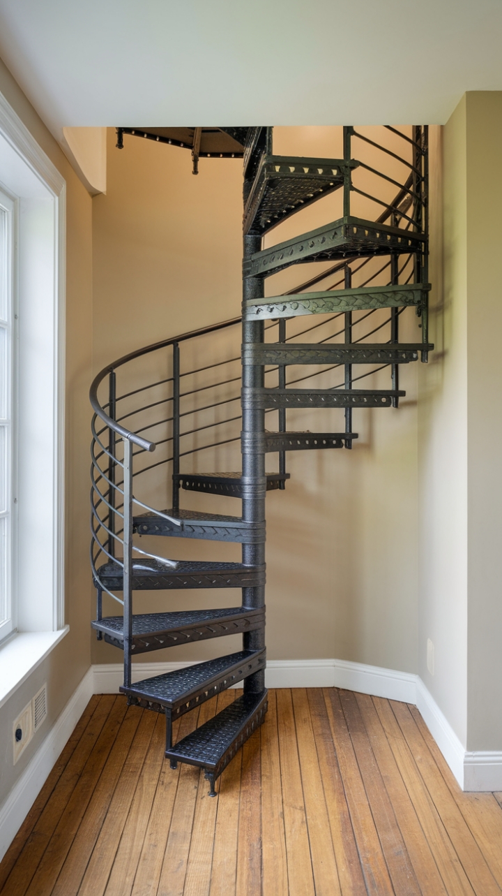 Space-Saving Foldaway Staircase Enhances Cozy Loft Space